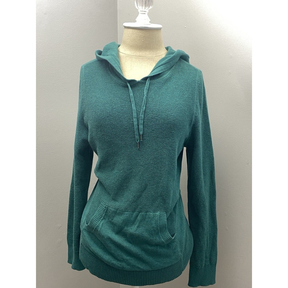 Eddie Bauer Thermal Pullover Lightweight Waffle Knit Hoodie Top‎ Women's Size M